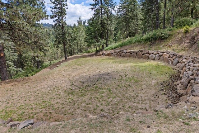 7105 S Saddle Ridge Ln, Spokane Valley, WA 99016 - view of yard with a view of trees