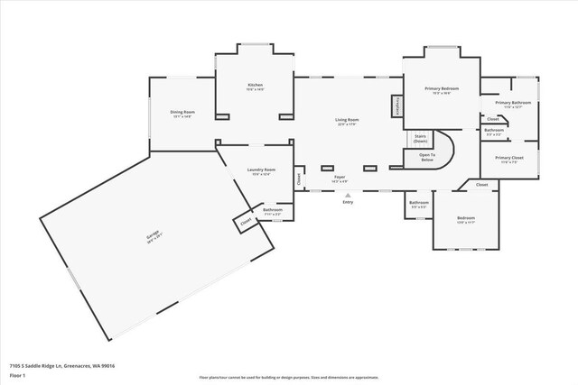 7105 S Saddle Ridge Ln, Spokane Valley, WA 99016 - view of property floor plan