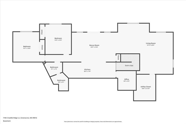 7105 S Saddle Ridge Ln, Spokane Valley, WA 99016 - view of home floor plan