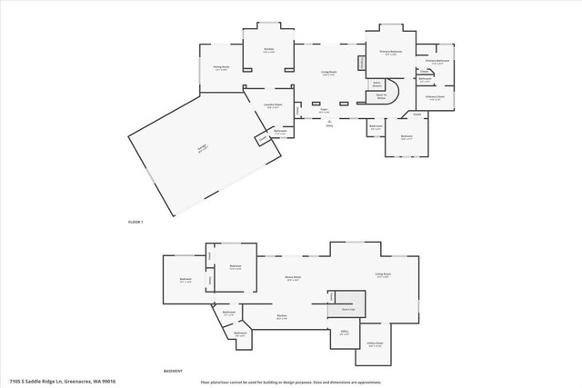 7105 S Saddle Ridge Ln, Spokane Valley, WA 99016 - view of floor plan / room layout