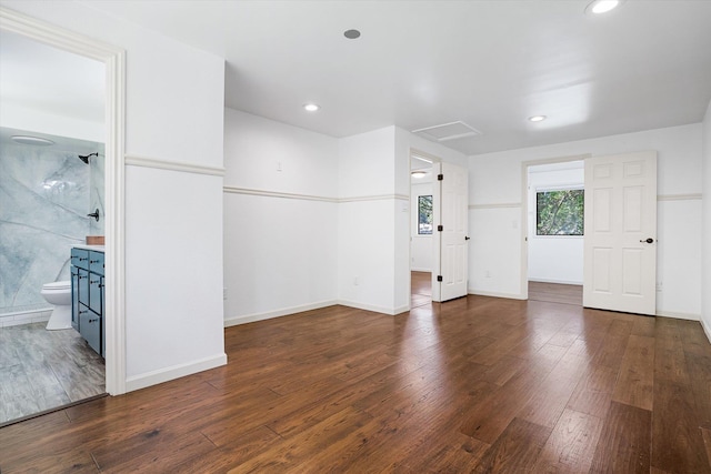 317 E Eaton Ave, Spokane, WA 99218 - empty room with wood-type flooring, recessed lighting, and attic access