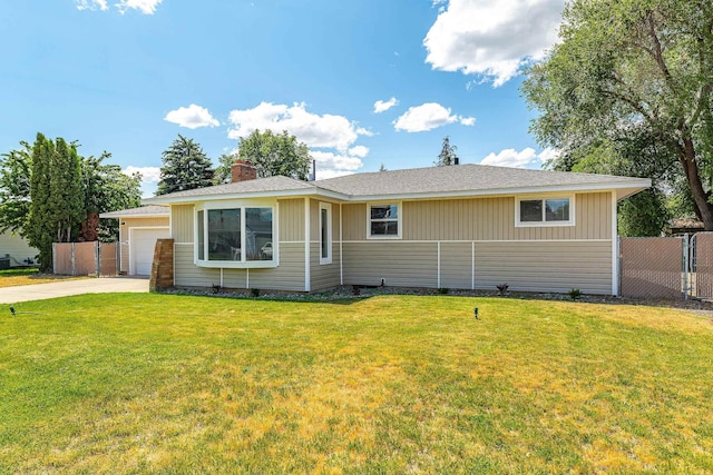 1718 S Bolivar Rd, Spokane Valley, WA 99037 - single story home featuring an attached garage, concrete driveway, and a chimney