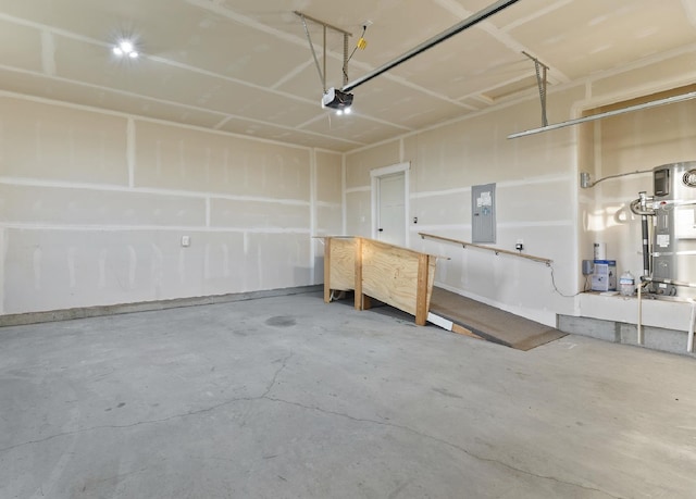 37818 N Grove Rd, Deer Park, WA 99006 - garage featuring a garage door opener, electric panel, and heating unit