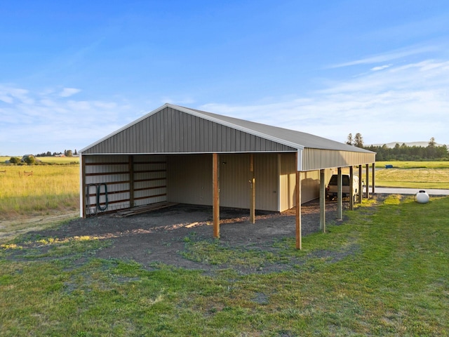 37818 N Grove Rd, Deer Park, WA 99006 - view of pole building featuring a view of countryside and a lawn