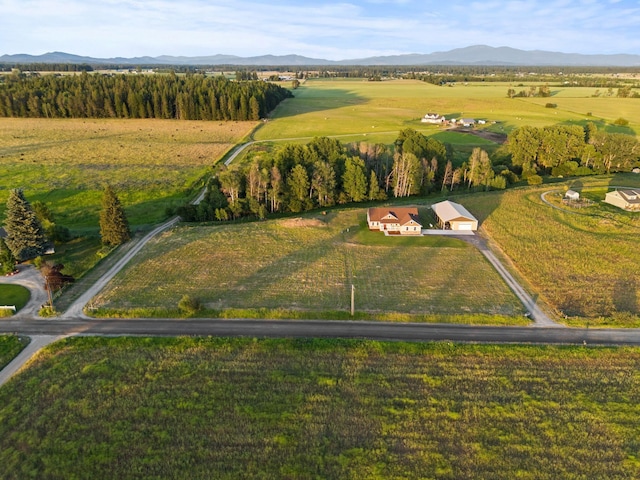 37818 N Grove Rd, Deer Park, WA 99006 - aerial view of property and surrounding area featuring a mountain backdrop