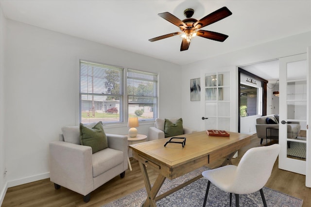 1102 S Buena Vista Dr, Spokane, WA 99224 - office space with wood finished floors and ceiling fan