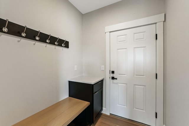 5206 S Willamette St, Spokane, WA 99223 - mudroom with dark wood-style flooring