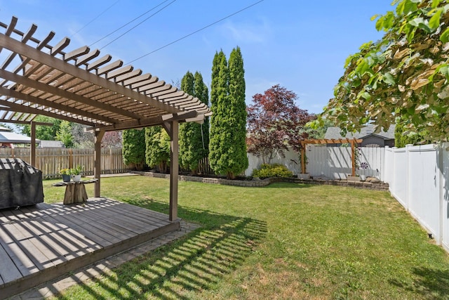 5214 S Myrtle Ln, Spokane, WA 99223 - fenced backyard featuring a pergola