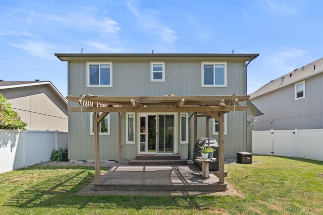 5214 S Myrtle Ln, Spokane, WA 99223 - rear view of property with a fenced backyard and entry steps