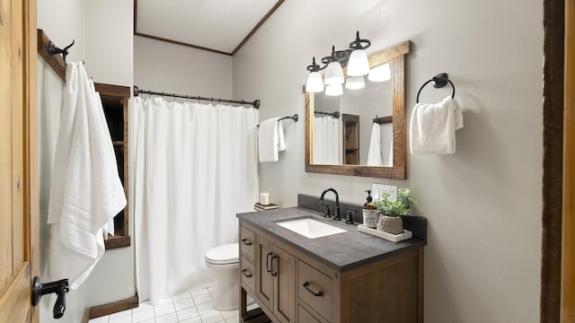 38415 N Hatch Rd, Deer Park, WA 99006 - full bath featuring vanity, tile patterned flooring, and curtained shower