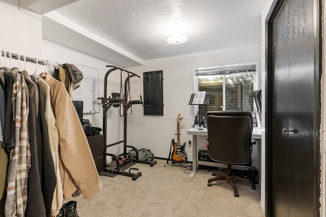 2624 E Boone Ave, Spokane, WA 99202 - carpeted home office with a textured ceiling