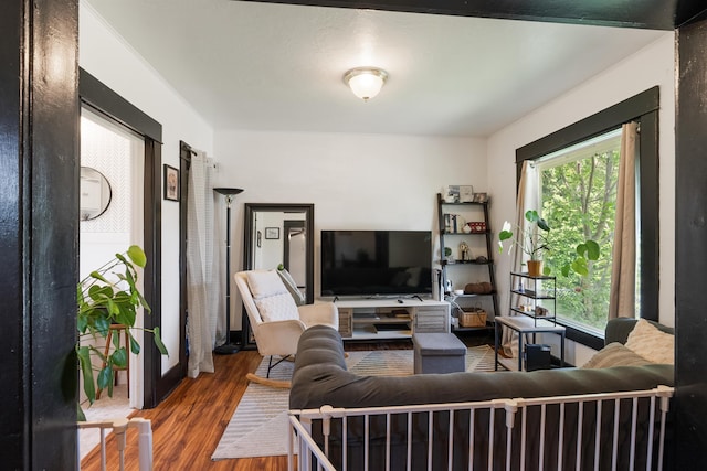 2624 E Boone Ave, Spokane, WA 99202 - living room featuring wood finished floors