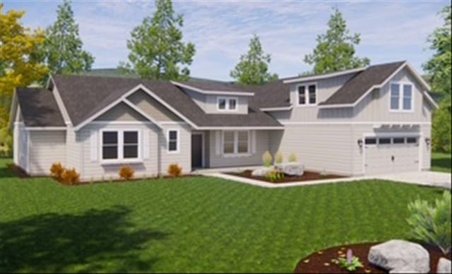 1301 S Roberts Rd, Newport, WA 99156 - view of front of property featuring driveway, a garage, and a front yard