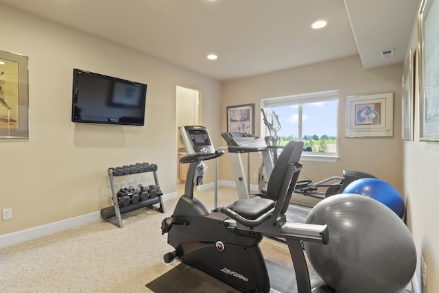 6815 S Palouse Hwy, Spokane, WA 99223 - workout room featuring recessed lighting and baseboards
