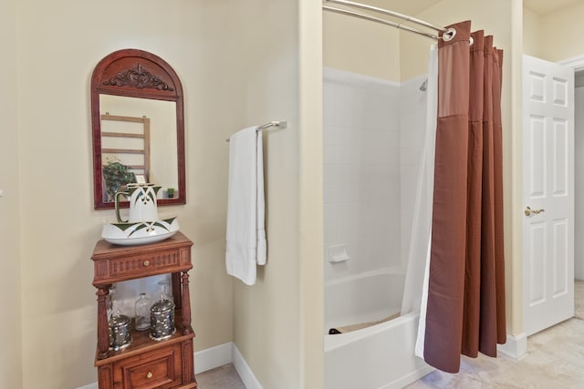 6815 S Palouse Hwy, Spokane, WA 99223 - bathroom with a sink and shower / bath combination with curtain