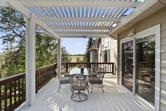6815 S Palouse Hwy, Spokane, WA 99223 - deck with a pergola and outdoor dining space