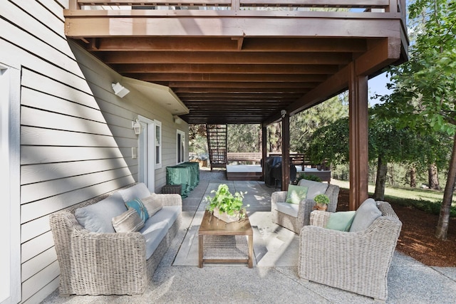 6815 S Palouse Hwy, Spokane, WA 99223 - view of patio / terrace with an outdoor living space