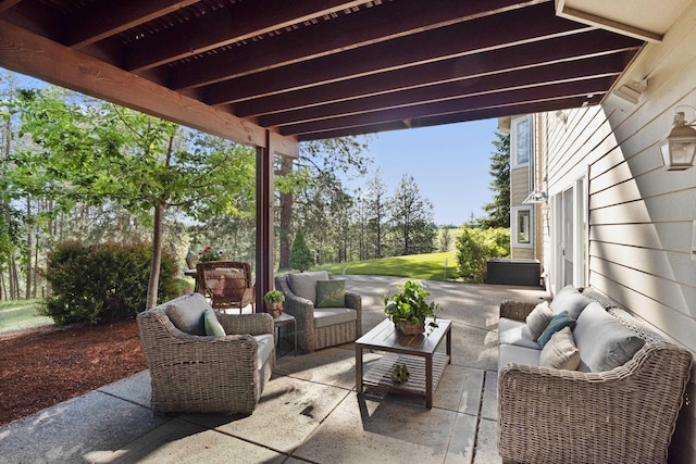 6815 S Palouse Hwy, Spokane, WA 99223 - view of patio featuring an outdoor living space