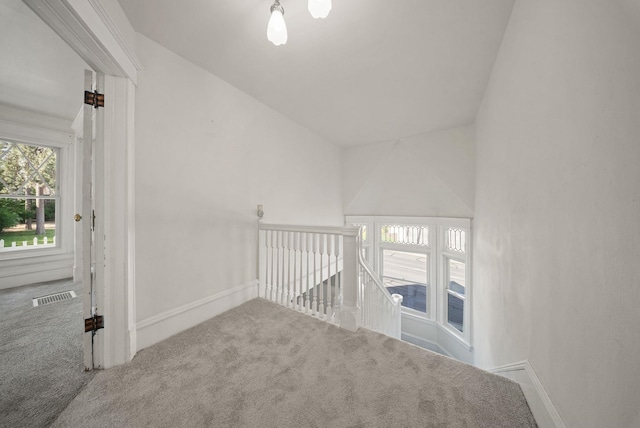 1434 W 8th Ave, Spokane, WA 99204 - hall with carpet and an upstairs landing
