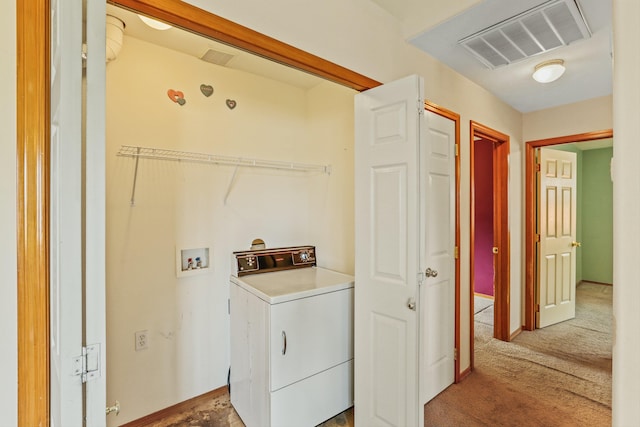 17506 E 3rd Ln, Greenacres, WA 99016 - laundry area featuring washer / dryer and carpet floors