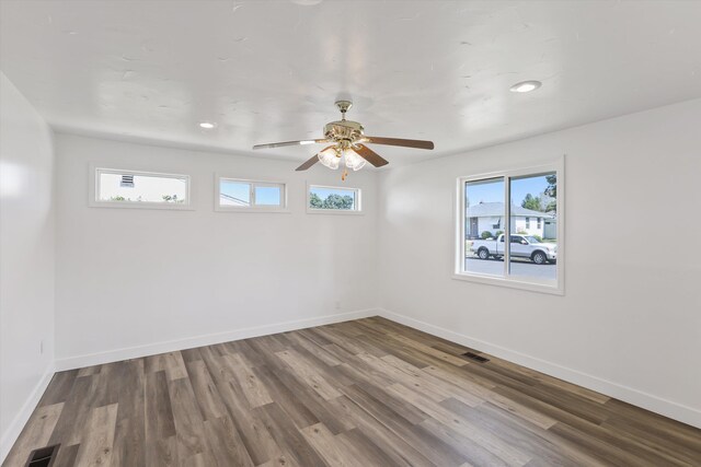 4523 N Royal Ct, Spokane, WA 99205 - empty room with wood finished floors and a ceiling fan