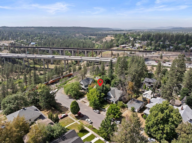 2026 W 9th Ave, Spokane, WA 99204 - aerial view of property's location with a forest and a notable bridge