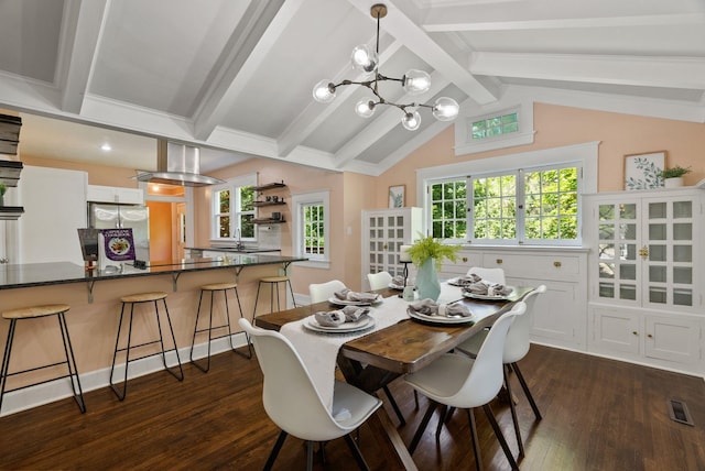 2026 W 9th Ave, Spokane, WA 99204 - dining area featuring dark wood-type flooring and a chandelier