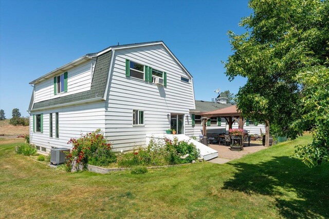 1616 N Ritchey Rd, Reardan, WA 99029 - rear view of house featuring a gazebo, a yard, a gambrel roof, and a patio