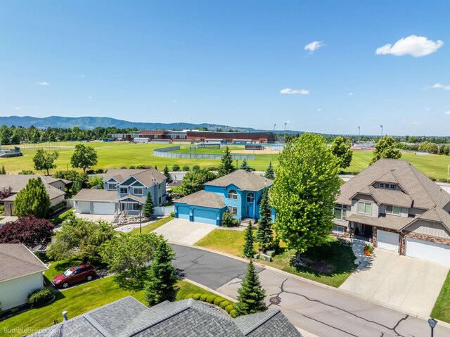 706 S Shelley Lake Ln, Veradale, WA 99037 - aerial view of residential area with a water and mountain view