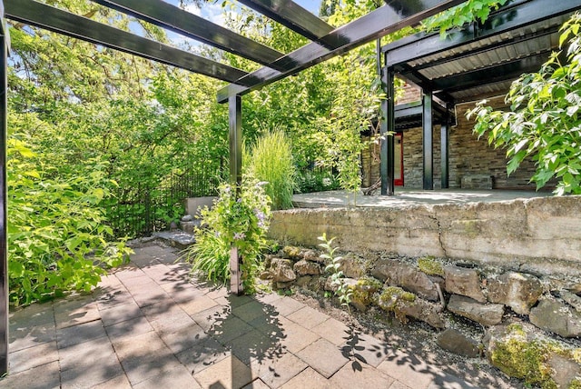 1420 W Main Ave, Spokane, WA 99201 - view of patio featuring a pergola