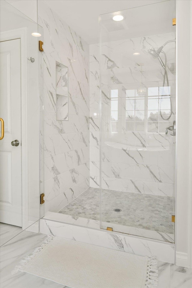 4620 E 43rd Ave, Spokane, WA 99223 - bathroom with a marble finish shower and marble finish floors