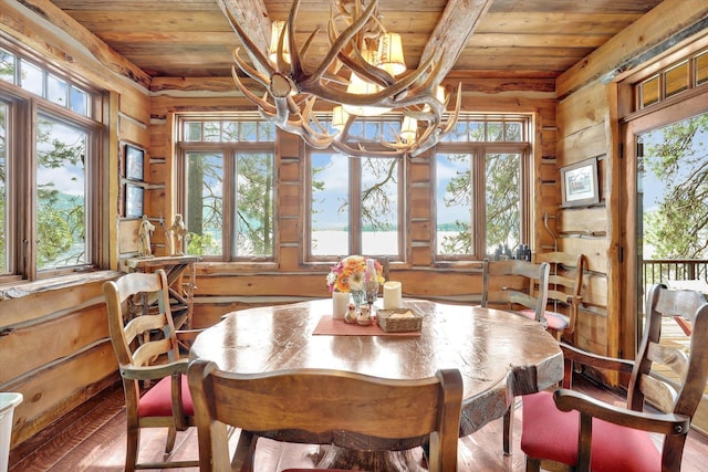 4629 Mix Way, Loon Lake, WA 99148 - sunroom / solarium featuring plenty of natural light and a chandelier
