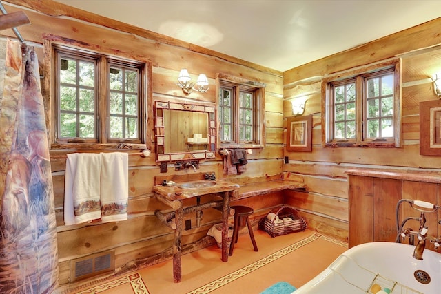 4629 Mix Way, Loon Lake, WA 99148 - dining area featuring healthy amount of natural light and wood walls