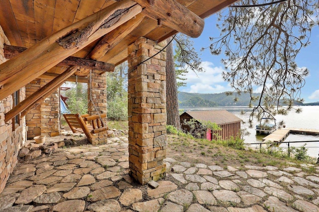 4629 Mix Way, Loon Lake, WA 99148 - view of patio with a water view