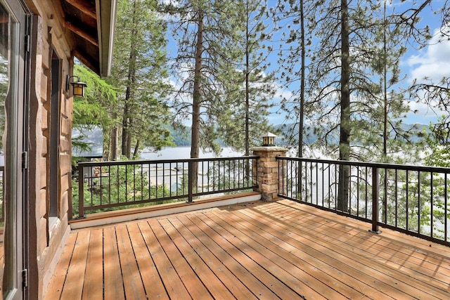 4629 Mix Way, Loon Lake, WA 99148 - wooden terrace featuring a water view
