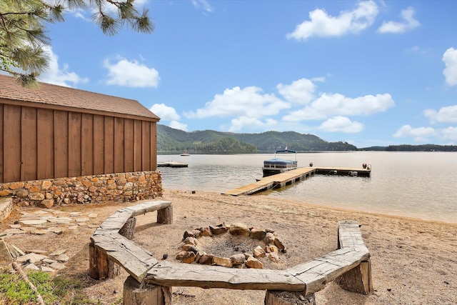 4629 Mix Way, Loon Lake, WA 99148 - dock area with a water and mountain view