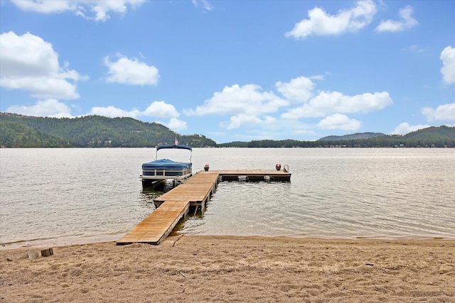 4629 Mix Way, Loon Lake, WA 99148 - dock area featuring a water and mountain view