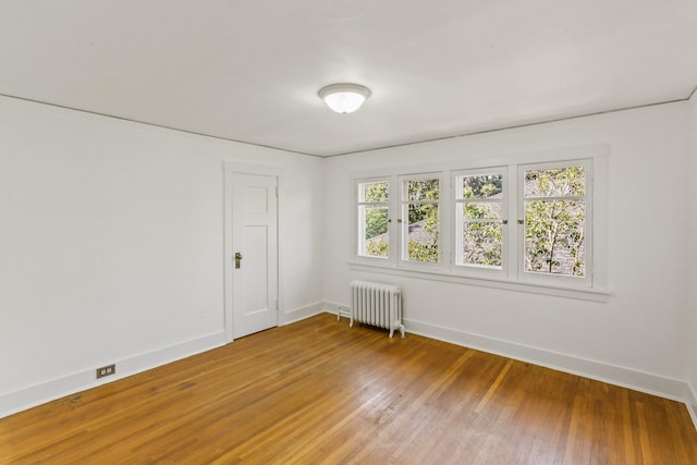 1107 W 19th Ave, Spokane, WA 99203 - empty room featuring radiator, plenty of natural light, and light wood-style floors