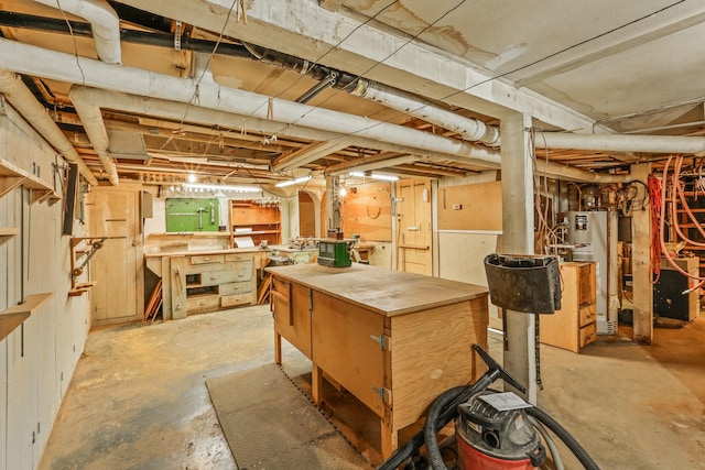 1107 W 19th Ave, Spokane, WA 99203 - unfinished basement featuring a workshop area and water heater