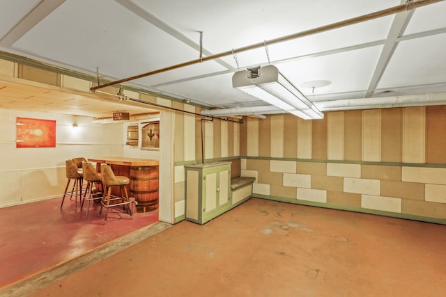1107 W 19th Ave, Spokane, WA 99203 - finished basement with a bar and wallpapered walls