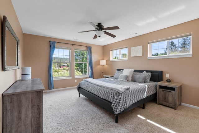 5857 Little Sandy Loop Rd, Nine Mile Falls, WA 99026 - bedroom with light carpet and a ceiling fan