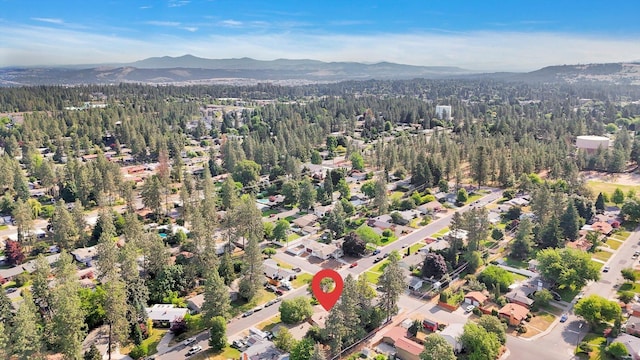 1718 E 39th Ave, Spokane, WA 99203 - aerial view of property's location with mountains and a forest