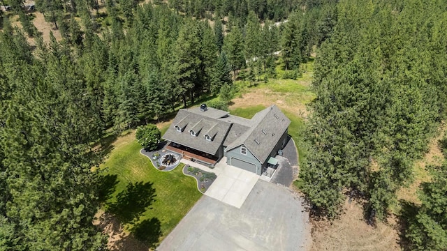 19918 E Pheasant Dr, Greenacres, WA 99016 - view from above of property with a heavily wooded area
