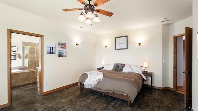 19918 E Pheasant Dr, Greenacres, WA 99016 - bedroom featuring ensuite bathroom and a ceiling fan