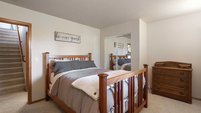 19918 E Pheasant Dr, Greenacres, WA 99016 - bedroom with light carpet and a closet