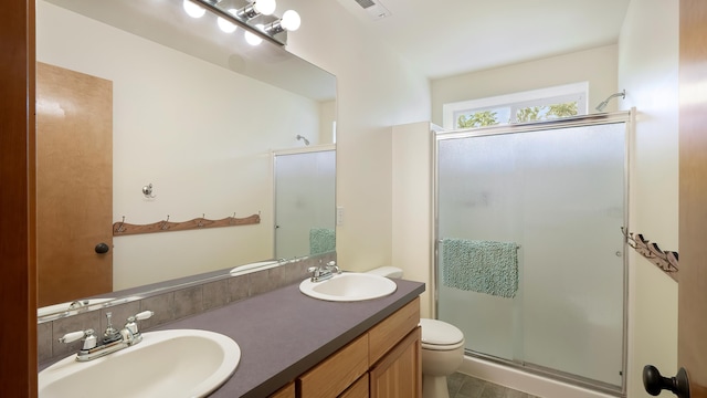 19918 E Pheasant Dr, Greenacres, WA 99016 - bathroom with a shower stall and double vanity
