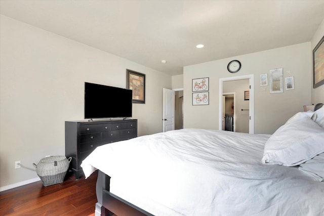 2204 S Lloyd Ct, Spokane, WA 99223 - bedroom featuring dark wood finished floors and recessed lighting