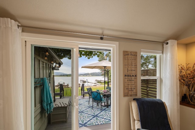 23632 E Beach Ln, Newman Lake, WA 99025 - entryway with a water view