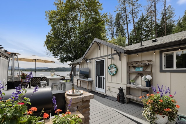 23632 E Beach Ln, Newman Lake, WA 99025 - view of wooden terrace