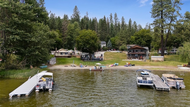 23632 E Beach Ln, Newman Lake, WA 99025 - dock area featuring a water view